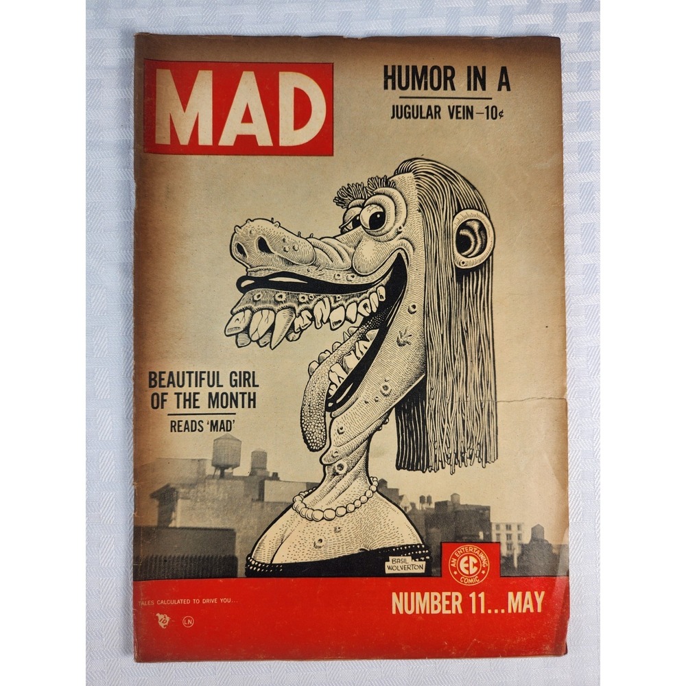 Mad‎ 11 Wolverton Hideous Woman Cvr EC Comics 1954 Wood, Davis, Elder & Kurtzman
